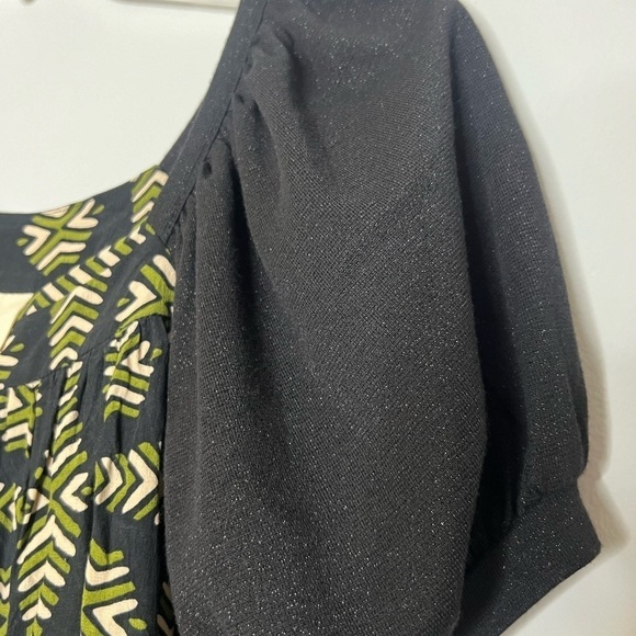 Maeve Catalina Printed Puff Sleeve Sparkly sleeve blouse - Picture 4 of 7